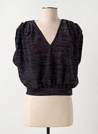 Top col v sans manche noir ARTLOVE femme