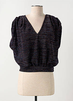 Top col v sans manche noir ARTLOVE femme