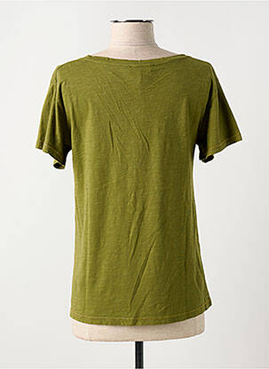 T-shirt col v manches courtes vert PAKO LITTO femme