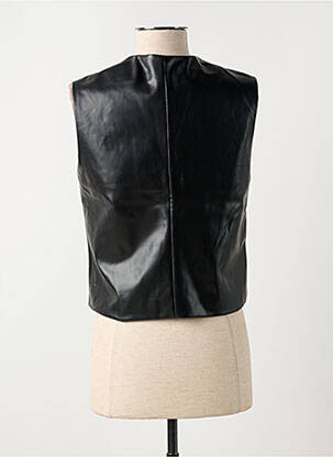 Gilet sans manche coupe droite noir ANGE femme