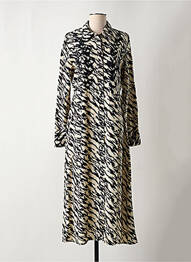 Robe longue manches longues manches longues noir ANGE femme