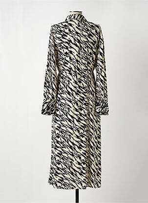 Robe longue manches longues manches longues noir ANGE femme
