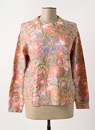 Pull coupe droite manches longues orange LA PETITE ETOILE femme