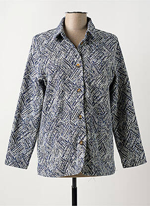 Veste casual coupe droite bleu LA PETITE ETOILE femme