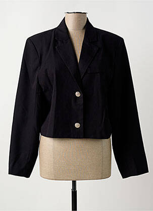 Veste casual col tailleur noir GRACE & MILA femme