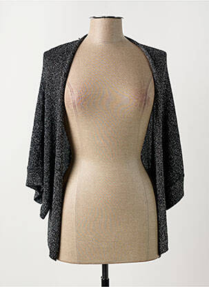 Gilet manches longues manches 3/4 noir ANGE femme