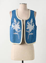 Gilet sans manche bleu DAPHNEA pour femme seconde vue