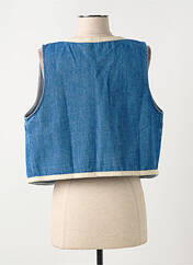 Gilet sans manche bleu DAPHNEA pour femme seconde vue