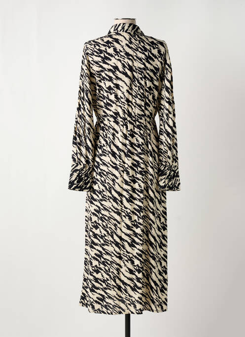 Robe longue manches longues manches longues noir ANGE femme
