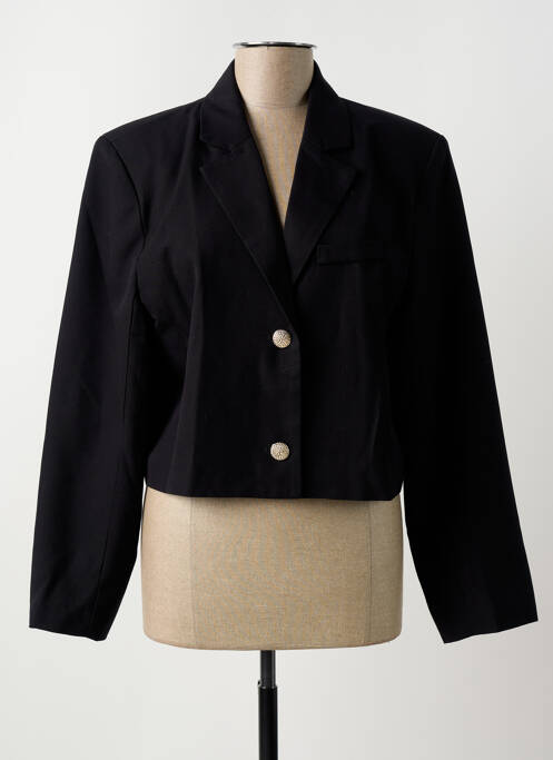 Veste casual col tailleur noir GRACE & MILA femme