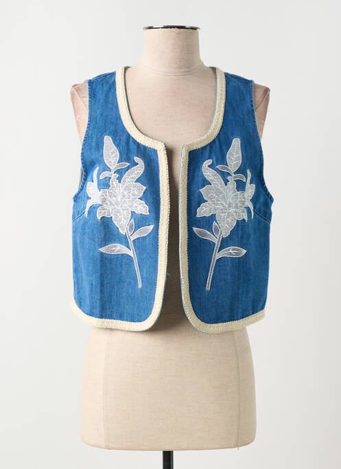Gilet sans manche bleu DAPHNEA pour femme
