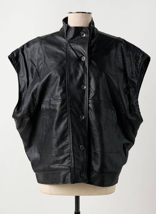 Veste simili cuir noir PAKO LITTO pour femme