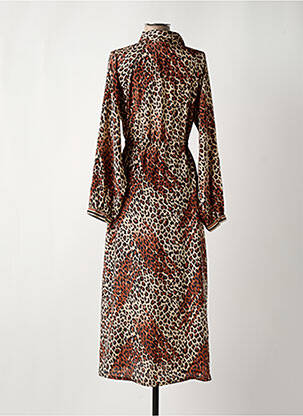 Robe longue manches longues manches longues marron AN' GE femme