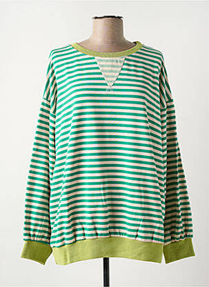 Sweat-shirt coupe over-size manches longues vert INTUITION femme