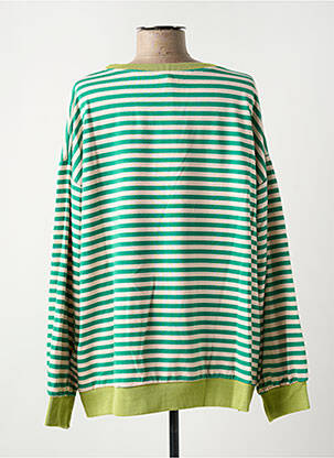Sweat-shirt coupe over-size manches longues vert INTUITION femme