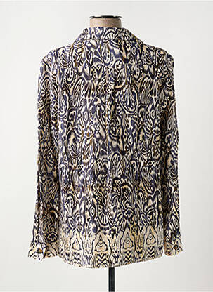 Chemisier tissage crêpe manches longues bleu LA PETITE ETOILE femme