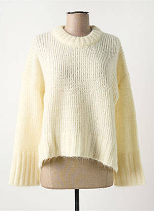 Pull stretch manches longues beige GRACE & MILA femme