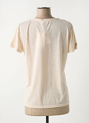 T-shirt stretch manches courtes beige LA PETITE ETOILE femme
