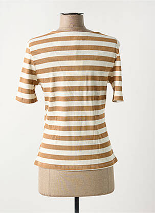 T-shirt stretch manches courtes marron ARTLOVE femme