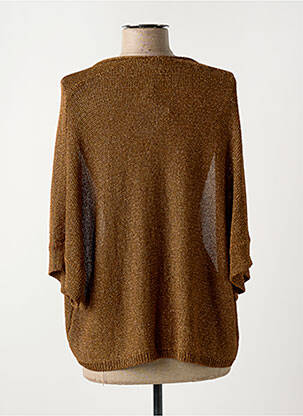 Gilet manches longues manches 3/4 marron AN' GE femme