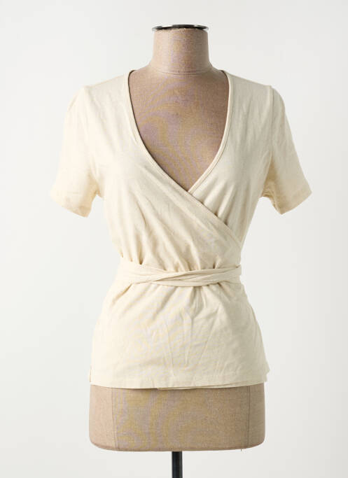 Gilet cache-cœur beige LA PETITE ETOILE pour femme