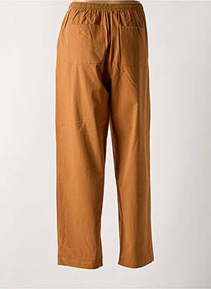 Pantalon droit taille élastique marron GRACE & MILA femme