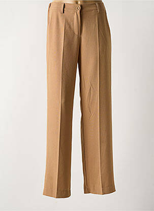 Pantalon droit fermeture zippée sous rabat boutonné beige PAKO LITTO femme