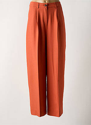 Pantalon droit taille élastique orange ANGE femme
