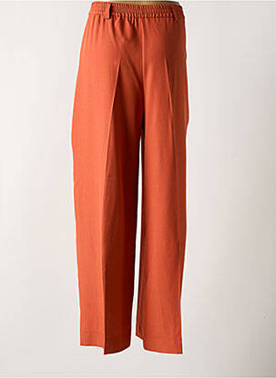 Pantalon droit taille élastique orange ANGE femme