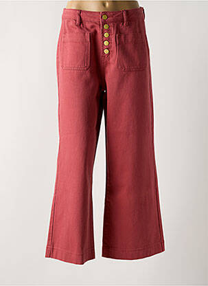 Pantalon flare coupe évasée rouge LA PETITE ETOILE femme