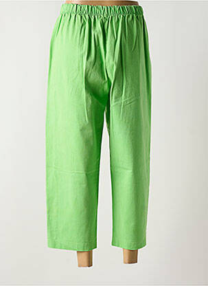Pantalon 7/8 taille élastique vert INTUITION femme