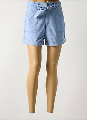 Short fermeture zippée sous rabat boutonné bleu LA PETITE ETOILE femme