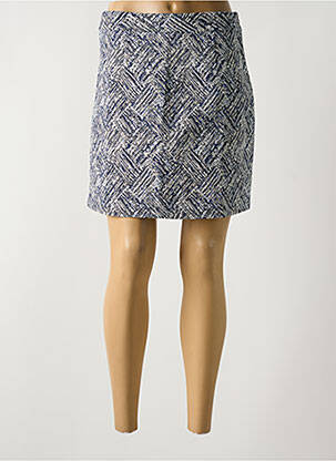 Jupe courte coupe droite bleu LA PETITE ETOILE femme