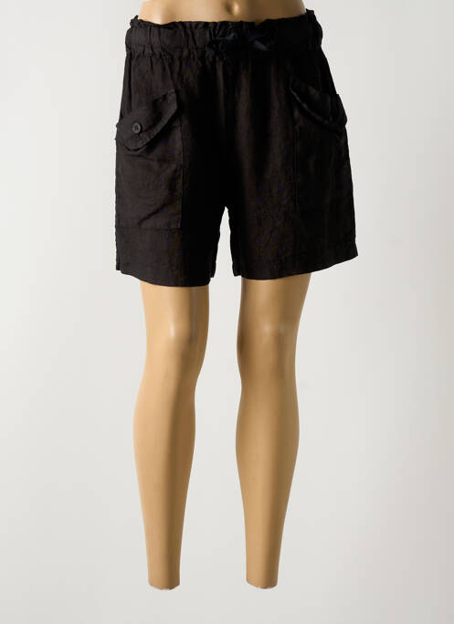 Short coupe droite noir PAKO LITTO femme