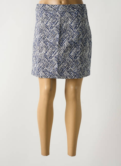 Jupe courte coupe droite bleu LA PETITE ETOILE femme