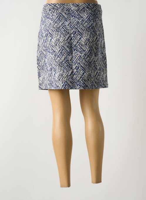 Jupe courte coupe droite bleu LA PETITE ETOILE femme