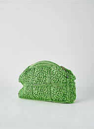 Sac bandoulière amovible forme rectangulaire vert AUREN femme