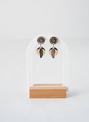 Boucles d’oreilles matériaux métal argent SECRET DE CUIR femme