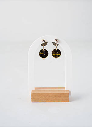 Boucles d’oreilles matériaux métal argent SECRET DE CUIR femme