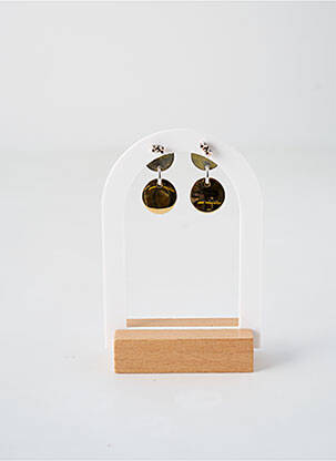 Boucles d’oreilles matériaux métal argent SECRET DE CUIR femme