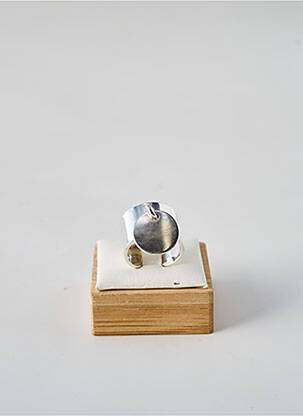 Bague matériaux métal argent SECRET DE CUIR femme