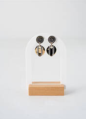 Boucles d’oreilles argent SECRET DE CUIR pour femme seconde vue