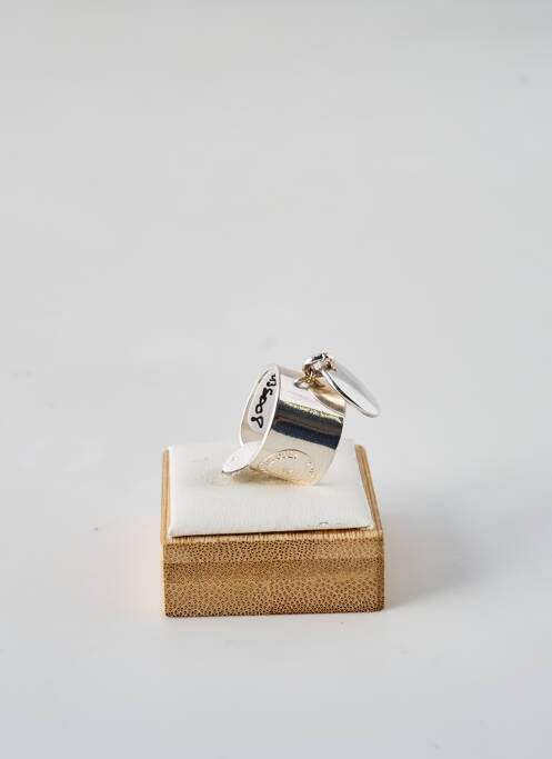 Bague argent SECRET DE CUIR pour femme