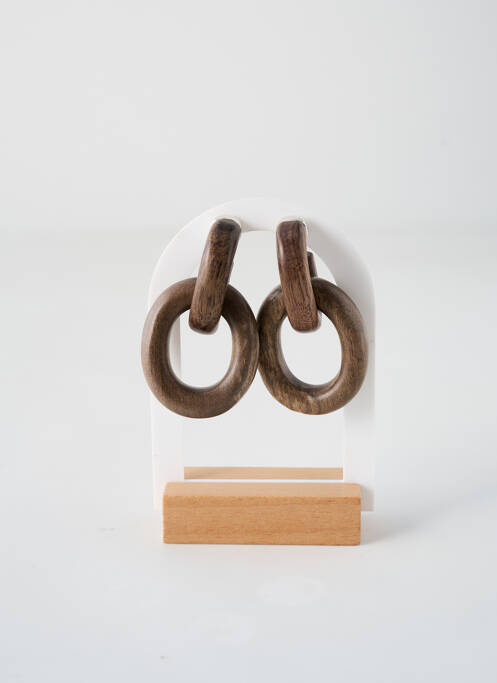 Boucles d’oreilles marron NATURE BIJOUX pour femme