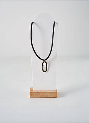 Collier noir SECRET DE CUIR unisexe