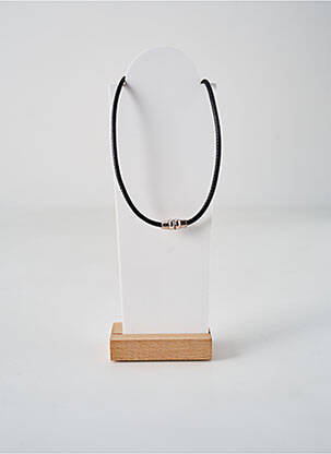 Collier noir SECRET DE CUIR unisexe
