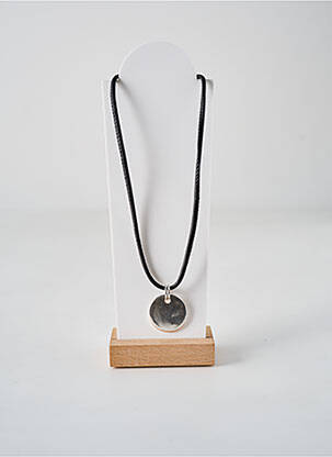 Collier fermeture aimant noir SECRET DE CUIR femme