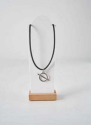 Collier fermeture aimant noir SECRET DE CUIR femme
