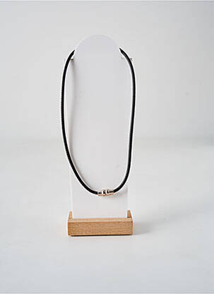 Collier fermeture aimant noir SECRET DE CUIR femme
