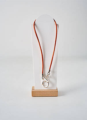 Collier matériaux métal marron SECRET DE CUIR femme